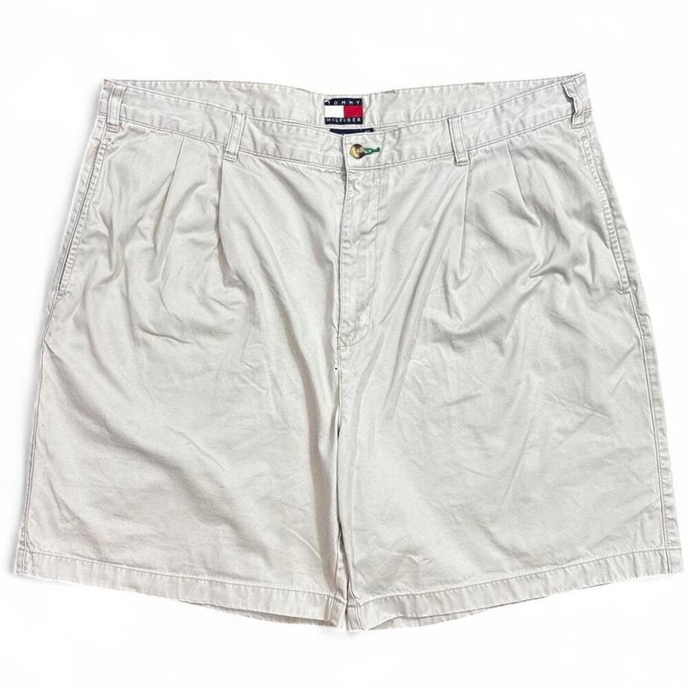 Vintage Tommy Hilfiger Men’s Pleated Khaki Chino Shorts Size 40